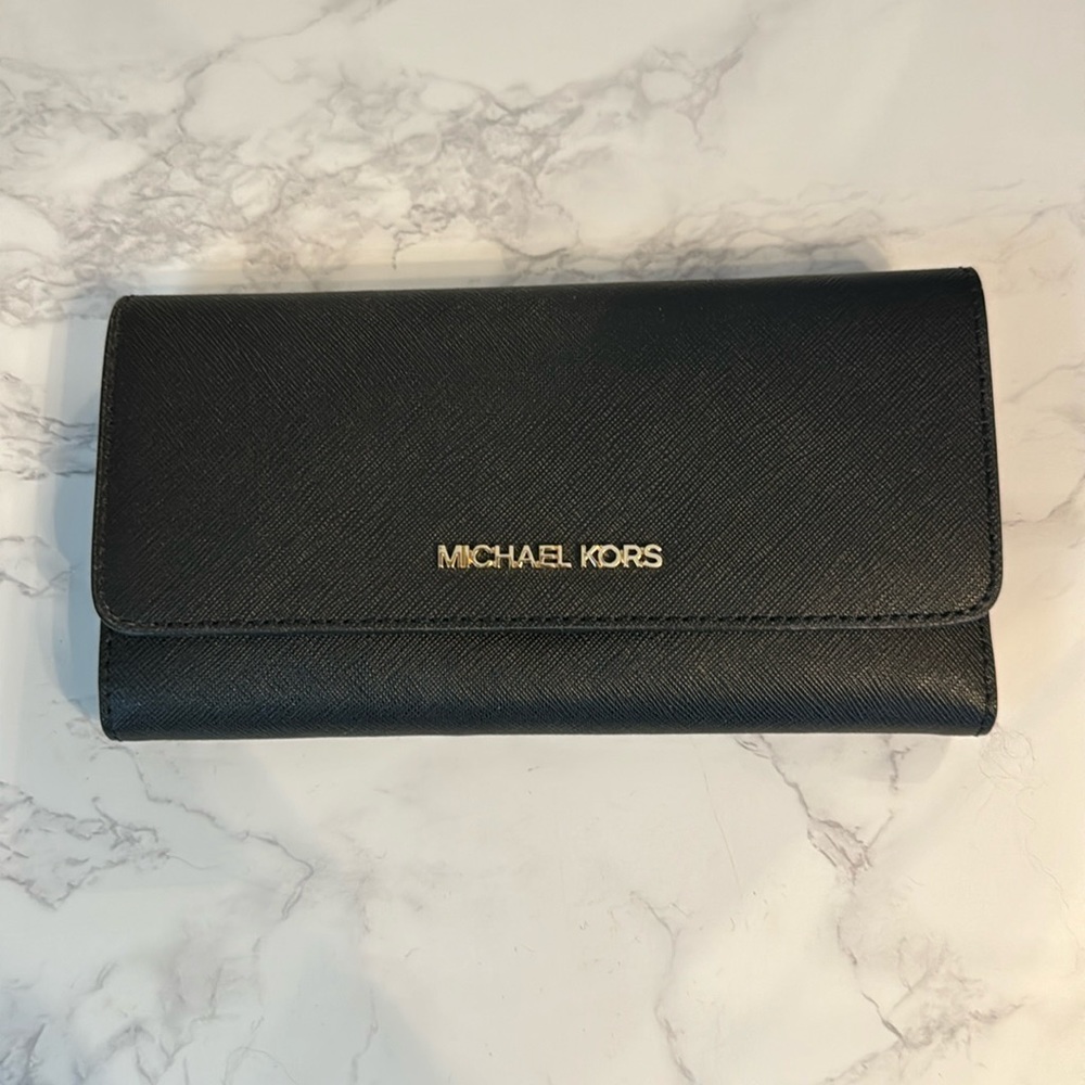 Michael Kors - NWT - Black Wallet with Gold Accents